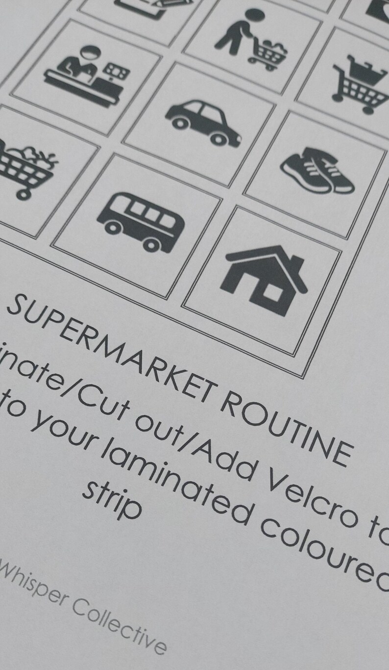 Supermarket Routine Visual Strip, Autism Schedule, SEN Cards (digital ...