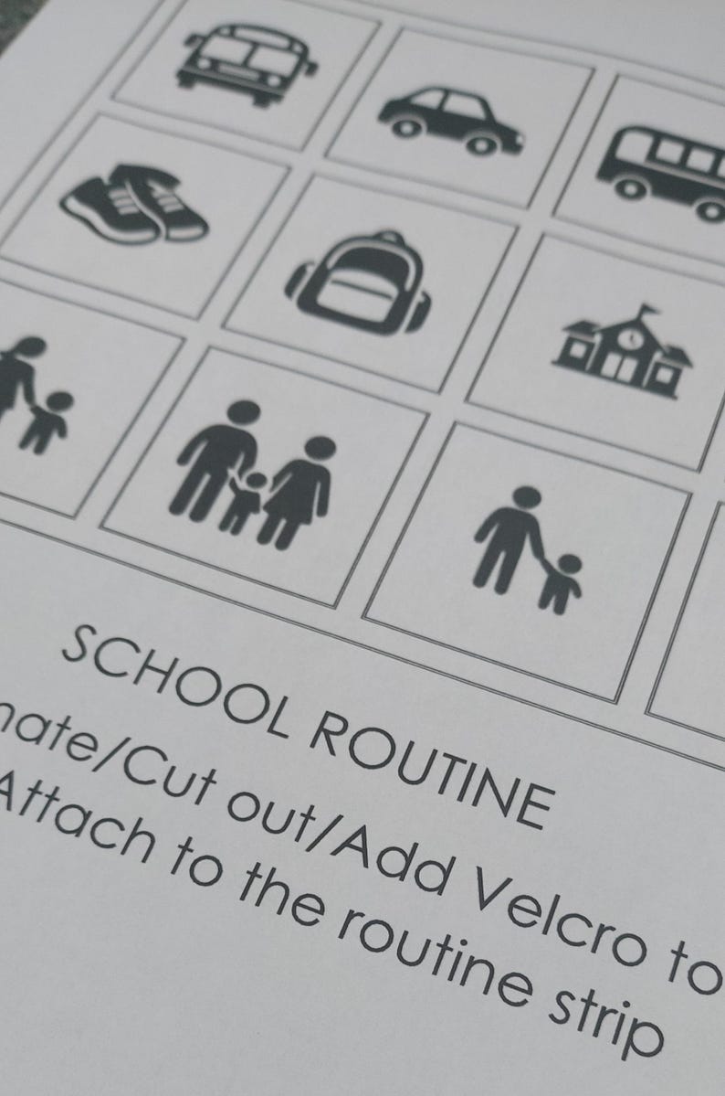 School Routine Visual Strip Printable / Autism Visual Schedule / SEN ...