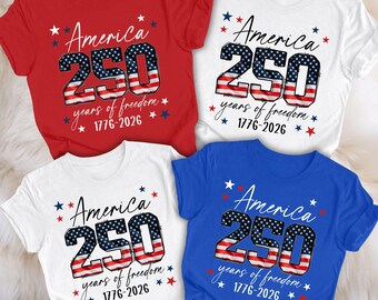 USA 250th Anniversary Shirt, Retro America 1776-2026 Patriotic Tee