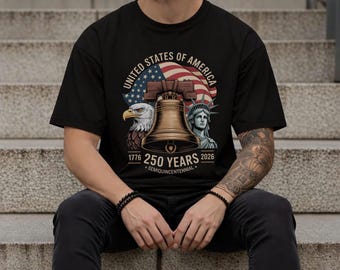 America 250th Anniversary Shirt, Semiquincentennial Patriotic USA Pride Tee
