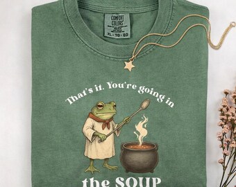 Frog Soup Graphic Tee – Whimsical Cottagecore Unisex Shirt