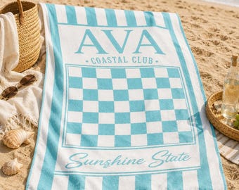 Toalla de playa a rayas personalizada para viaje de cumpleaños, Toalla de playa "Brindemos por 30 años", Toalla para viaje de cumpleaños de vacaciones, Toalla para club de vacaciones de natación
