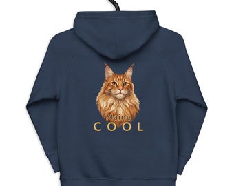 Sudadera con capucha de Maine Coon para niños – Sudadera con capucha de gato genial – Sudadera divertida para amantes de los gatos – Sudadera cómoda para jóvenes – Regalo para niños amantes de los gatos