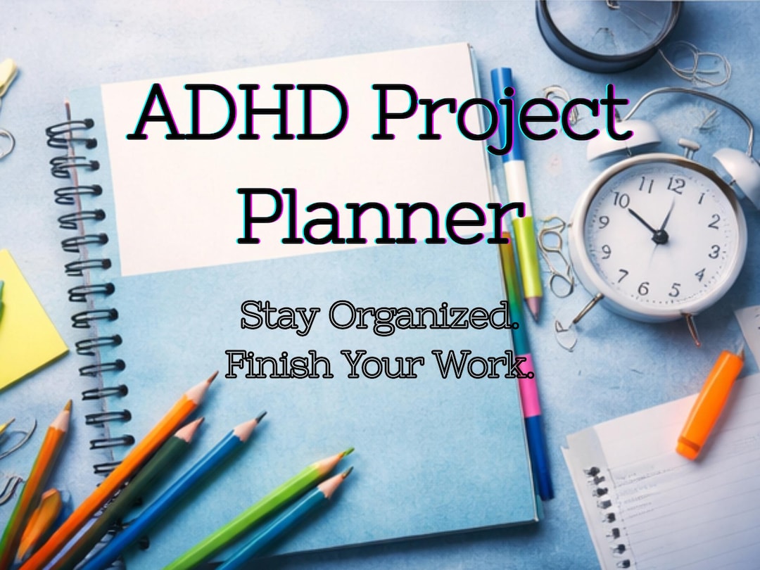 ADHD Project Planner for Students, Printable Study Organizer (digital ...