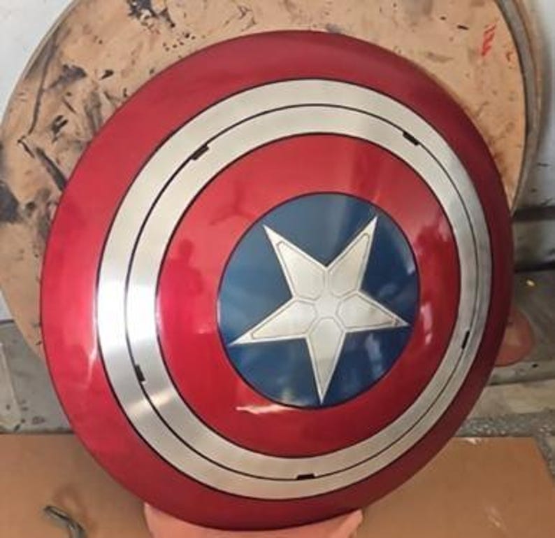 Handmade Metal Captain America Shield  Avengers Movie Replica | Superhero Cosplay Prop | Marvel Wall Decor | Steve Rogers Shield