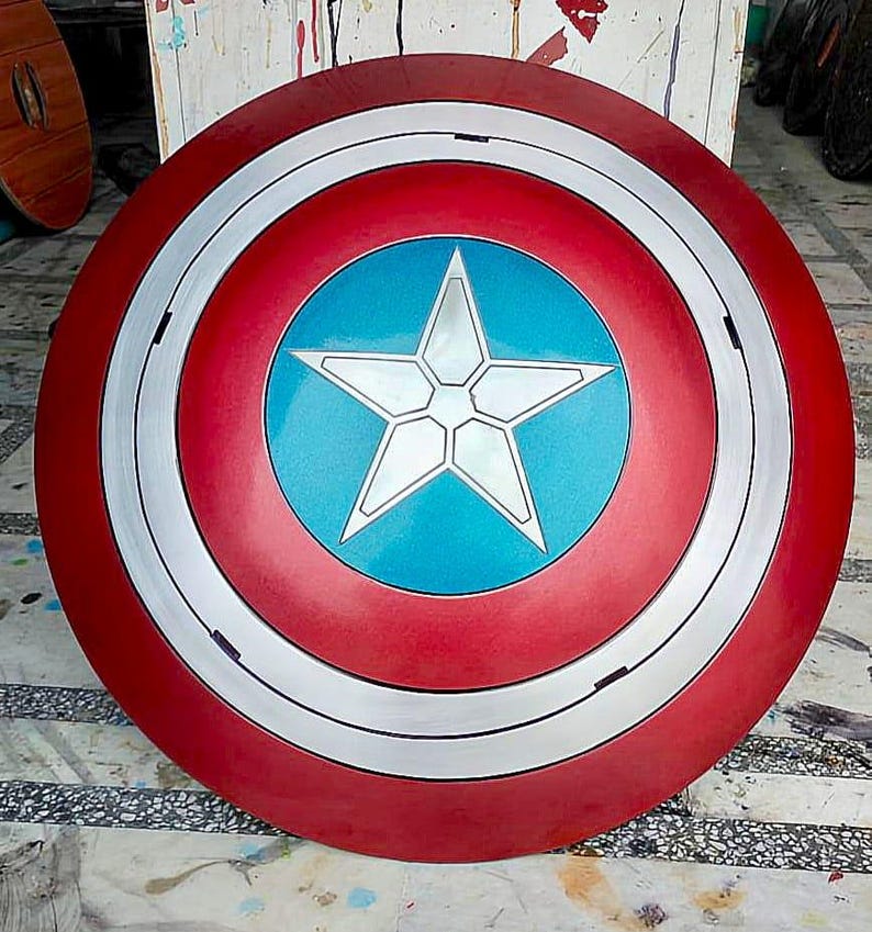 Handmade Metal Captain America Shield  Avengers Movie Replica | Superhero Cosplay Prop | Marvel Wall Decor | Steve Rogers Shield