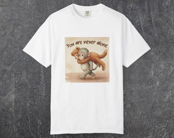 Koszulka z małpką Punch Monkey, wirusowa koszulka z memem o małpce, modny wzór z małpką, słodka koszulka z memem, prezent dla miłośnika małpek