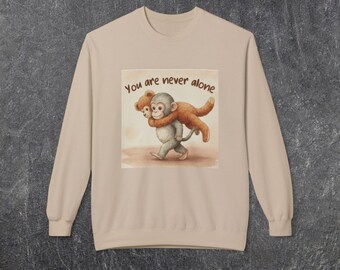 Cute Punch Monkey Shirt, Cute Baby Monkey with Plush Toy Shirt, Emotional Gift for Animal Lovers