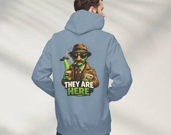 Alien Disguise Shirt, Funny UFO Conspiracy Hoodie, They Are Here Alien Graphic Hoodie, Streetwear Hoodie