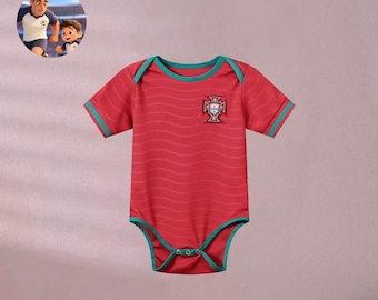 25/26 Portugal Home Baby Bodysuit | Custom Name Ronaldo Soccer Fan Apparel