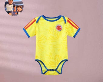 Body de bebé de la selección nacional de Colombia 25/26 / Ropa personalizada para fanáticos del fútbol