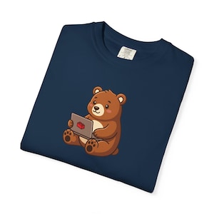 Cute Building Brick Bear VINTAGE T-Shirt, Programming Computer Science Shirt, Coder Gift, Data Scientist, STEM Grad Student Tee