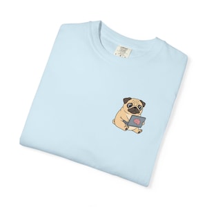 Süßes BioInformatik Mops Hund VINTAGE LOGO T-Shirt, Programmier-Informatik Shirt, Coder Geschenk, Daten Wissenschaftler, STEM Grad Studenten Tee