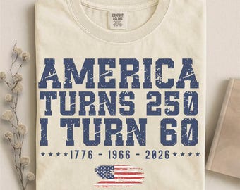 Comfort Colors Vintage 60th Birthday Shirt 1966, America Turns 250 Tee, 60th Birthday Gift, Patriotic Birthday Shirt 2026, 1966 Birthday