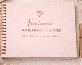 Feminine Home Office Planner | Soft Productivity Weekly Reset (Digital PDF Download)