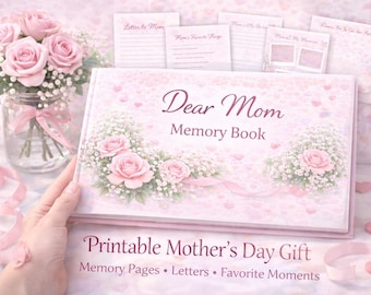 Dear Mom Memory Book | Mother's Day Printable Journal (Digital Download)