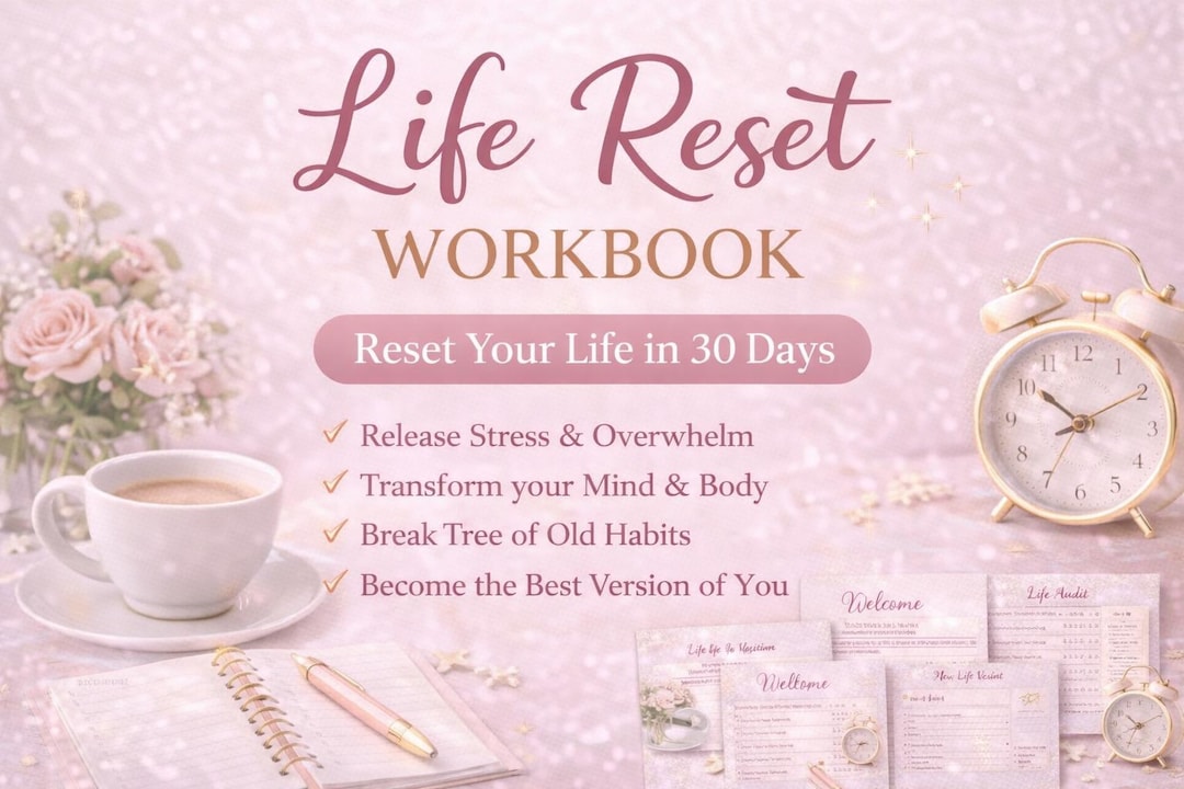 Life Reset Workbook | 30 Day Self Improvement Planner (digital Download ...