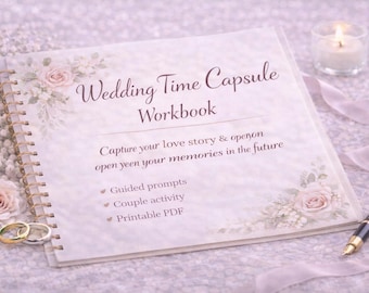 Wedding Time Capsule Workbook | Couple Memory Book, Future Letters (Printable PDF)