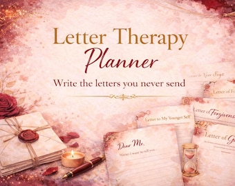 Letter Therapy Planner | Unsent Letters Journal | Emotional Release Workbook (Digital Download)