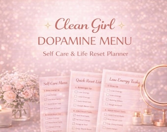 Clean Girl Dopamine Reset Workbook | Self Care Planner (Digital Download)