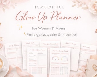 Home Office Planner for Women & Moms | Productivity, Self Care (Digital Download)