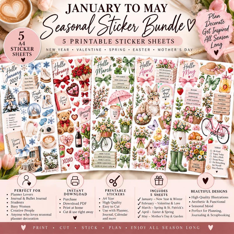 Easter Sticker Set - Etsy