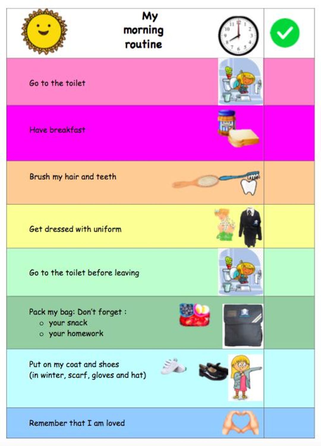 Routine Du Matin En Francais Et Anglais / Morning Routine in French and ...