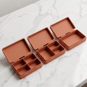 Set of 3 Divider Boxes, Personalized Storage Box, Travel Kit Organizer, Small Organizer Boxes, Custom Name Box