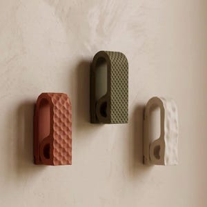Porte-serviette à pression minimaliste – 8 motifs, choix de couleur, fixation vis ou adhésive