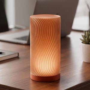 Paralume Ondulato per Faretto LED, Cover Lampada Ambiente Senza Fili, Luce da Comodino a Coste, Arredo Estetico