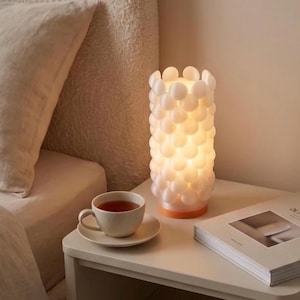 Bubble Table Lamp, Colourful Ambient Light, Remote Control LED Option, Bedside Lamp or Set of 2