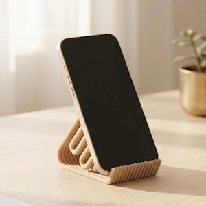 Set aus 2 minimalistischen Handyhaltern, moderner Schreibtischhalter, Tablet-Ständer, Büroaccessoire