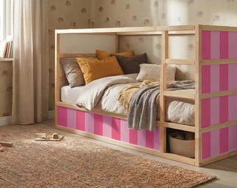 IKEA KURA Streifenmuster gestreift Kura Bed Stickers Kura Aufkleber Etagenbett Abnehmbare Vinyl Ikea Etagenbett Streifen Abziehbilder für Kura Bed makeover