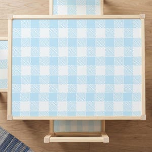 Baby Blue Gingham IKEA LATT Table Sticker Kids Furniture Decal Peel & Stick Vinyl Playroom Decor IKEA Hack