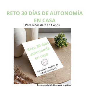 30-Day Challenge for Children's Autonomy / Routines for Children 7-11 Years Old / Printable Weekly Calendar PDF / Points System and Diploma.