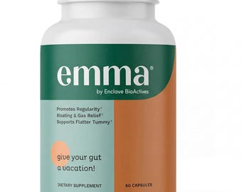 2 PCS Emma Gut Health Supplement, Bloating Relief Capsules, Digestive Support Formula, Natural Constipation Support Alternative