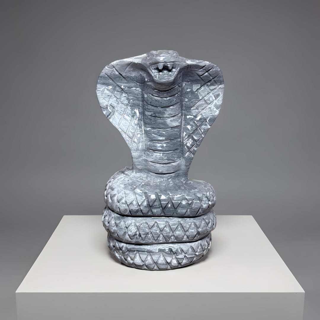 Picasso Snake Sculpture, Natural Stone Quartz Crystal Carving, Feng ...