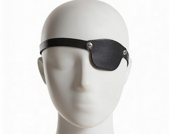Leather Sensory Deprivation Mask Full Head Bandage Style Mask