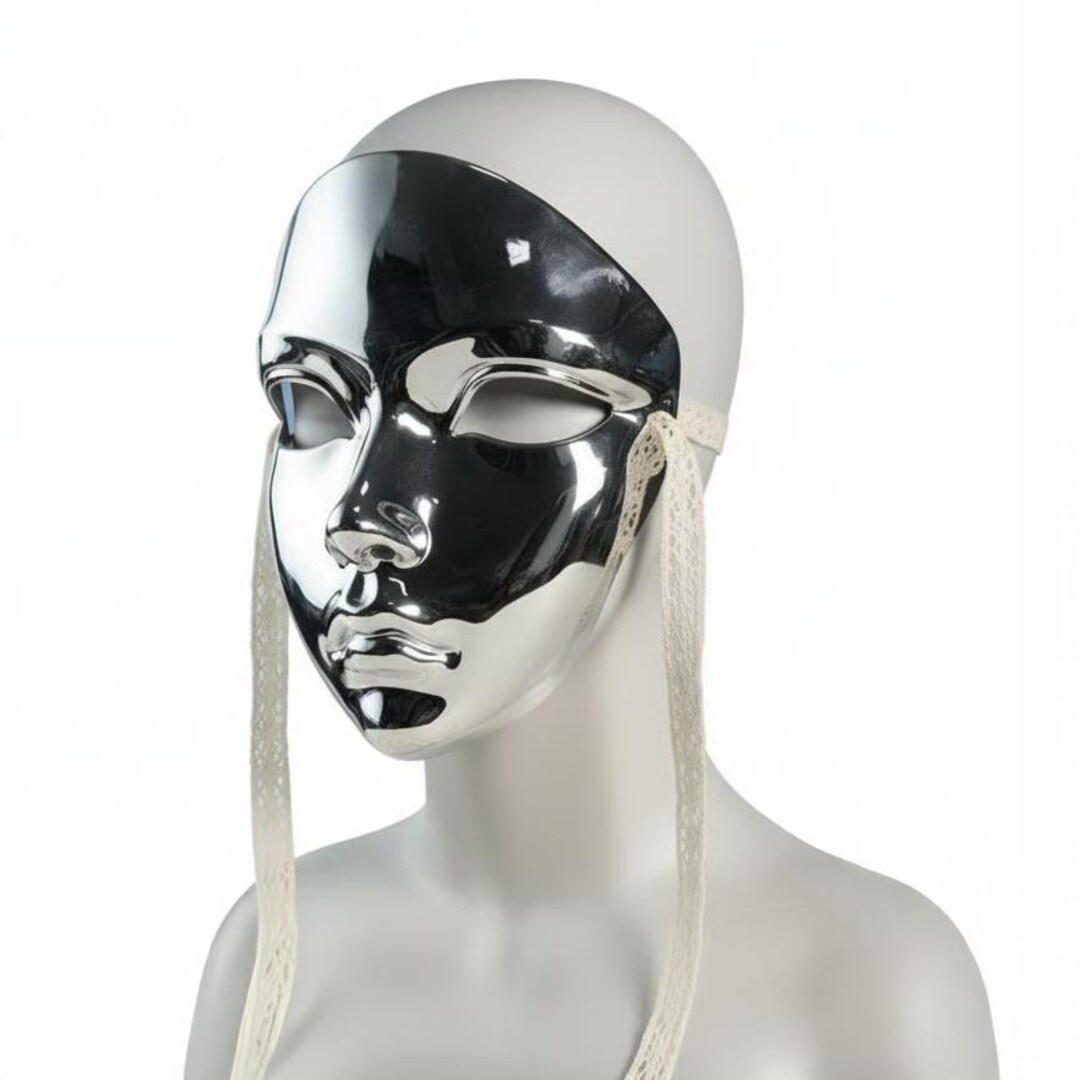 Metallic Full Face Mask Smooth Mirror Finish for Costume - Etsy