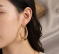 Gold Silver Hoop Earrings 40mm 50mm Chunky Hoops Large Hoop Earrings Minimalist Jewelry Statement Earrings Gift for Her Trendy Hoops product logo