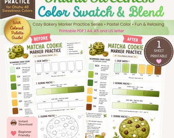 Strawberry Donut Marker Practice Sheet | Ohuhu Blending Practice ...