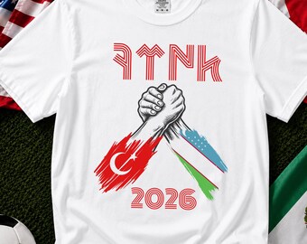 Turkey Uzbekistan Uzbek Soccer Shirt, Turkic Unity Game Day Jersey Tee