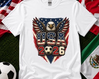 USA 2026 Soccer Shirt, Eagle Football Fan Tee, Family Matching Game Day Outfit