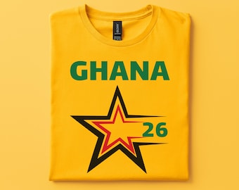 Ghana Soccer Shirt Ghanaian Football Fan Tee Black Stars 2026 Game Day Family Outfit