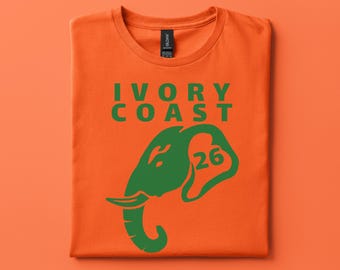 Ivory Coast Soccer Shirt, Ivorian American Football Fan Tee, 2026 Elephant Family Matching Outfit