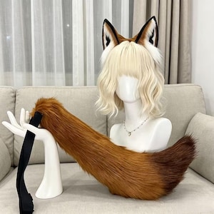 Realistic Fox Ear Headband – Plush Cosplay Accessory, Anime Conventions, Furry Wear