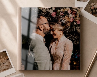 Personalized Acrylic Cover Wedding Album · Velvet Finish Guest Book · Classic Cream Page Memory Book · Elegant Velvet Bound Book
