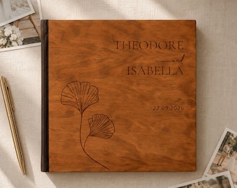 Wooden Wedding Guest Book · Personalized Laser Engraved · Photos and Heartfelt Messages · Photobooth · Photo Album · Wedding Album