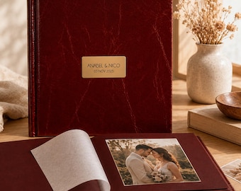Custom Fabric Wedding Photo Album · Handmade Traditional Scrapbook · Personalized Memory Book for Couples · Classic Textile Album