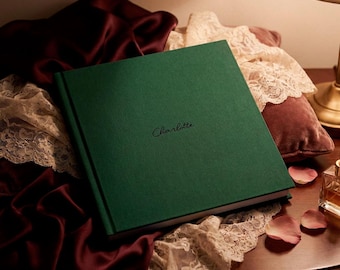 Premium Intimate Album · 'Sensations' Personalized Boudoir Keepsake · Handmade Luxury Photo Book · Sophisticated Design · Custom 8x8 - 10x10